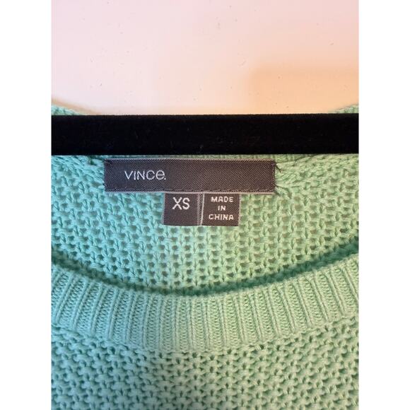 Vince Mint Green Cotton Cashmere Knit Sweater XS - Picture 2 of 6